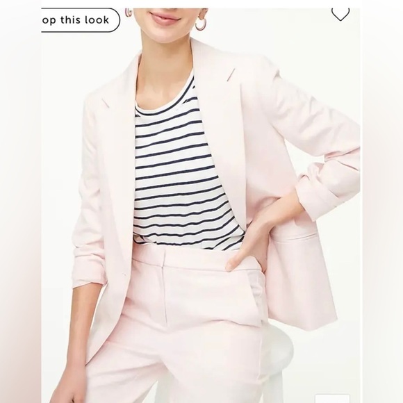 J.Crew $198 One Button Blazer Sunwashed Pink Size BO599 - Picture 3 of 4